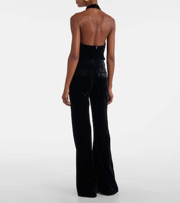 High-Rise-Schlaghose Effy aus Samt | Nili Lotan