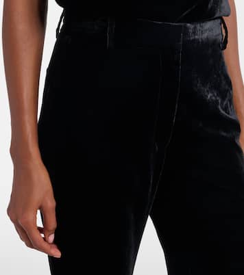 High-Rise-Schlaghose Effy aus Samt | Nili Lotan