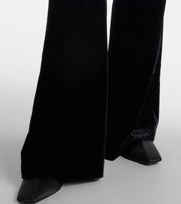 High-Rise-Schlaghose Effy aus Samt | Nili Lotan