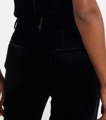 High-Rise-Schlaghose Effy aus Samt | Nili Lotan