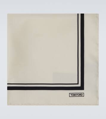 Printed silk twill pocket square | Tom Ford