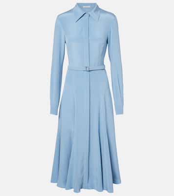 Vestido midi Riko de seda con cinturón | Emilia Wickstead