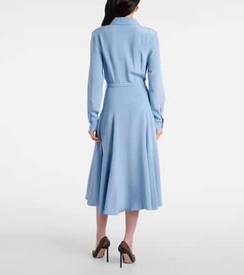 Vestido midi Riko de seda con cinturón | Emilia Wickstead