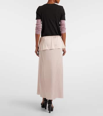 Ruffled silk satin skirt | Chloé