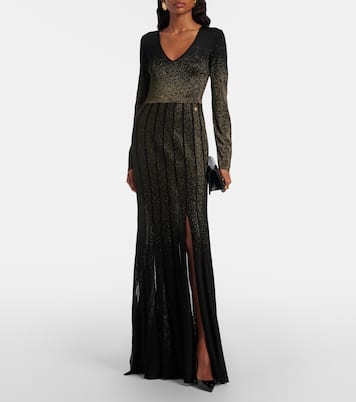 Glitter pleated gown | Roberto Cavalli