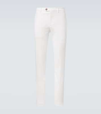 Pantalon slim en coton mélangé | Brunello Cucinelli
