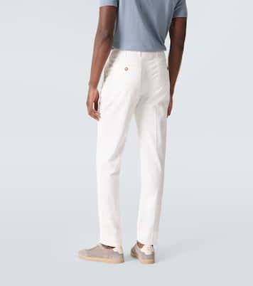 Pantalon slim en coton mélangé | Brunello Cucinelli