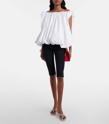 Clea leather-trimmed wedge thong sandals | Veronica Beard