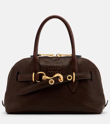 Aventure leather tote bag | Miu Miu