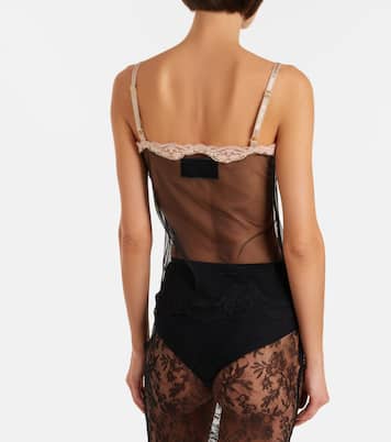 Caraco en résille et dentelle | Valentino