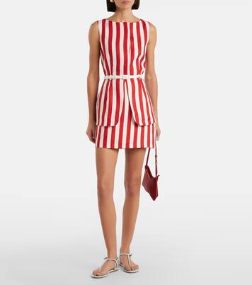 Alice stripped linen miniskirt | Posse