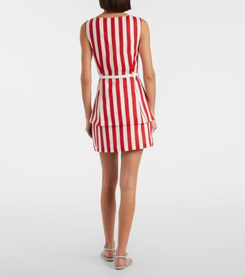 Alice stripped linen miniskirt | Posse