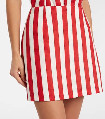 Alice stripped linen miniskirt | Posse