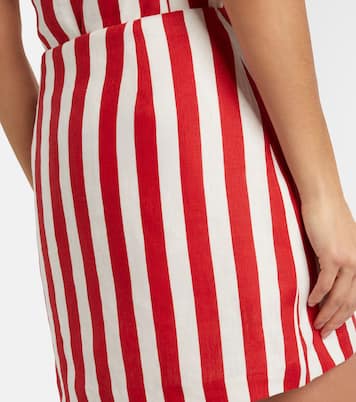 Alice stripped linen miniskirt | Posse