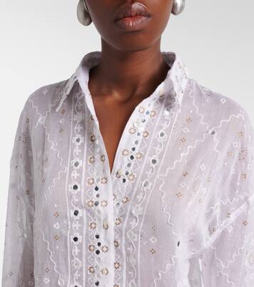 Embellished cotton shirt | Juliet Dunn