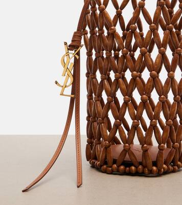 Cassandre Mini wood bucket bag | Saint Laurent