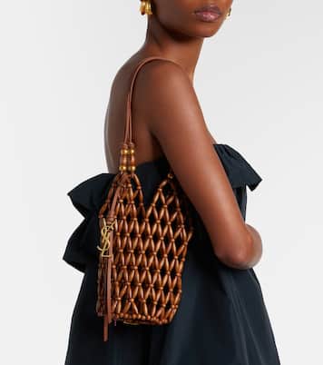 Cassandre Mini wood bucket bag | Saint Laurent