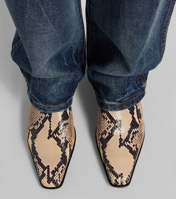 Bettina snake-print ankle boots | Paris Texas