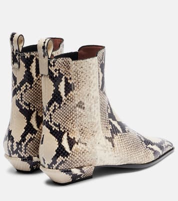 Bettina snake-print ankle boots | Paris Texas