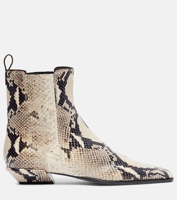 Bettina snake-print ankle boots | Paris Texas