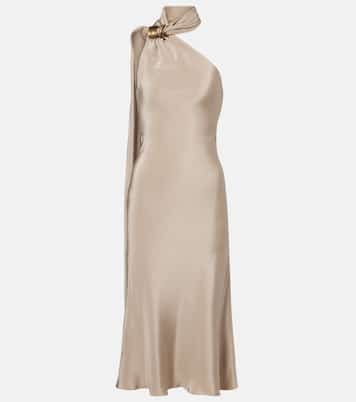 One-Shoulder-Maxikleid Elegante aus Seiden-Crêpe | Max Mara