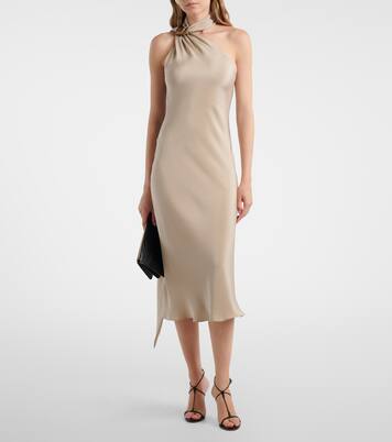 One-Shoulder-Maxikleid Elegante aus Seiden-Crêpe | Max Mara