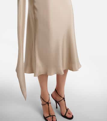 One-Shoulder-Maxikleid Elegante aus Seiden-Crêpe | Max Mara