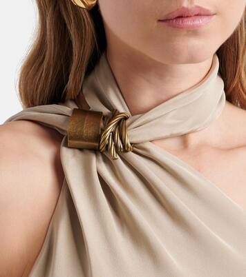 One-Shoulder-Maxikleid Elegante aus Seiden-Crêpe | Max Mara