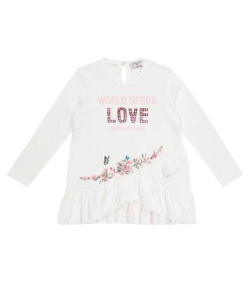 Printed cotton jersey top | Monnalisa
