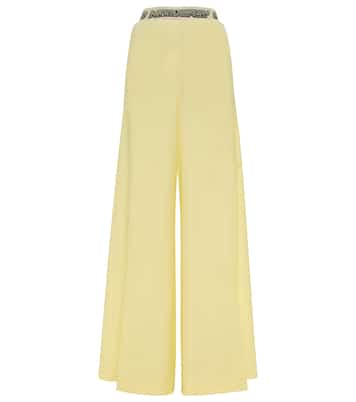 Pantalon ample à taille haute en laine | Stella McCartney