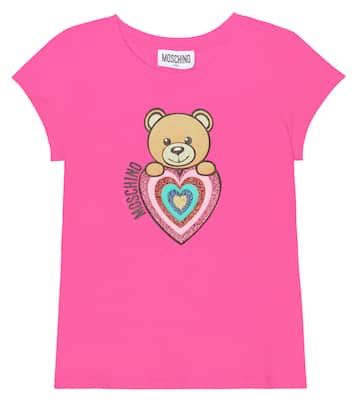 Glitter logo printed T-shirt | Moschino Kids
