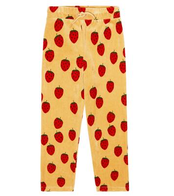 Printed cotton velvet sweatpants | Mini Rodini