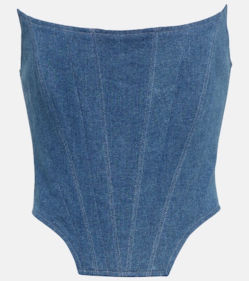 Bustier-Top aus Denim | Giuseppe di Morabito