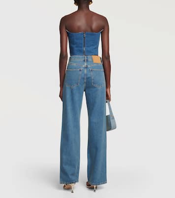 Bustier-Top aus Denim | Giuseppe di Morabito