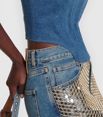 Bustier-Top aus Denim | Giuseppe di Morabito