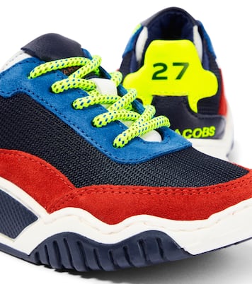 Canvas and suede lace-up sneakers | Marc Jacobs Kids