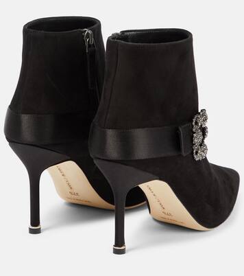 Plinianu embellished suede ankle boots | Manolo Blahnik