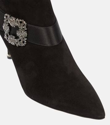 Plinianu embellished suede ankle boots | Manolo Blahnik
