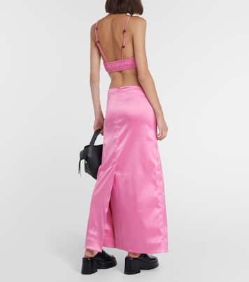 Minirock aus Satin | Ganni