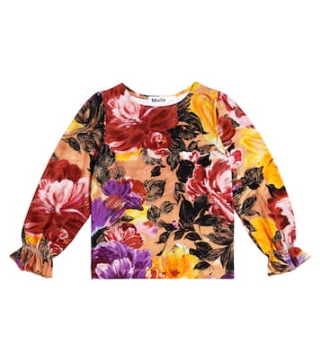 Raina floral cotton-blend jersey top | Molo