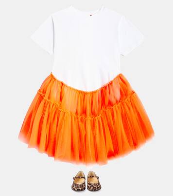 Robe en coton mélangé et tulle | Caroline Bosmans