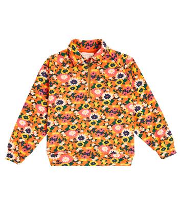 Seahorse floral cotton half-zip sweater | The Animals Observatory