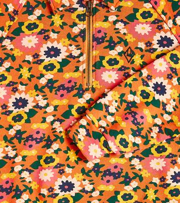 Seahorse floral cotton half-zip sweater | The Animals Observatory