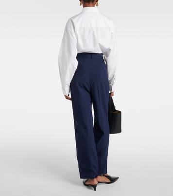 Pantalones rectos Bea de tiro alto | The Frankie Shop