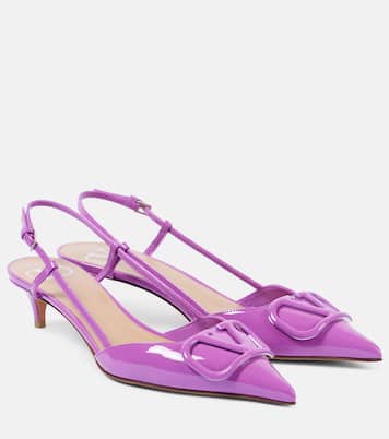 Slingback-Pumps VLogo Signature aus Lackleder | Valentino Garavani