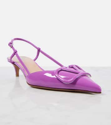 Slingback-Pumps VLogo Signature aus Lackleder | Valentino Garavani