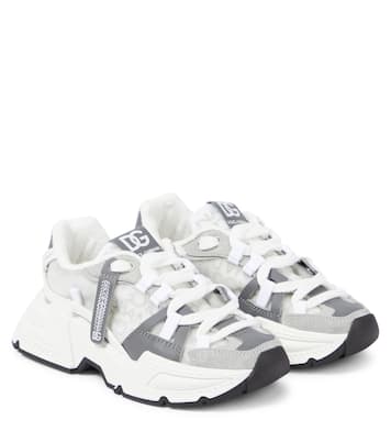 Airmaster DG leather-trimmed sneakers | Dolce&Gabbana Kids