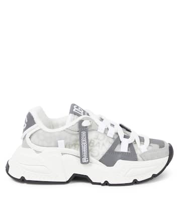 Airmaster DG leather-trimmed sneakers | Dolce&Gabbana Kids