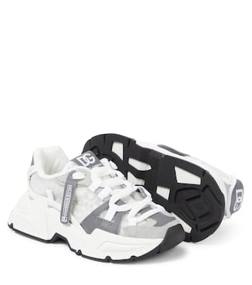 Airmaster DG leather-trimmed sneakers | Dolce&Gabbana Kids