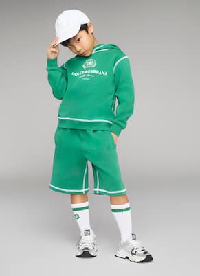 Airmaster DG leather-trimmed sneakers | Dolce&Gabbana Kids